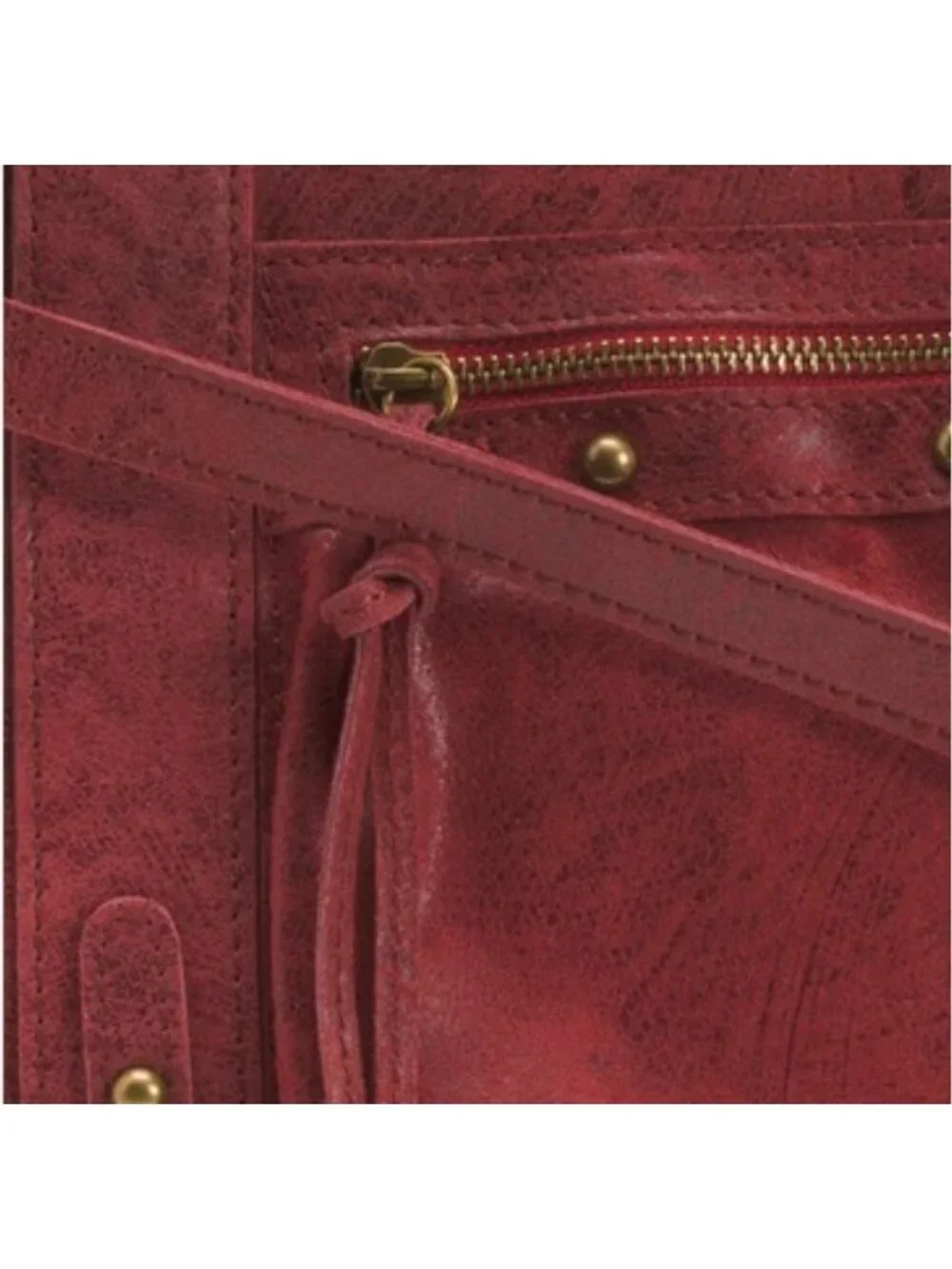 GAVE LUX Made In Italy Leather Large Satchel Brush Front Zip